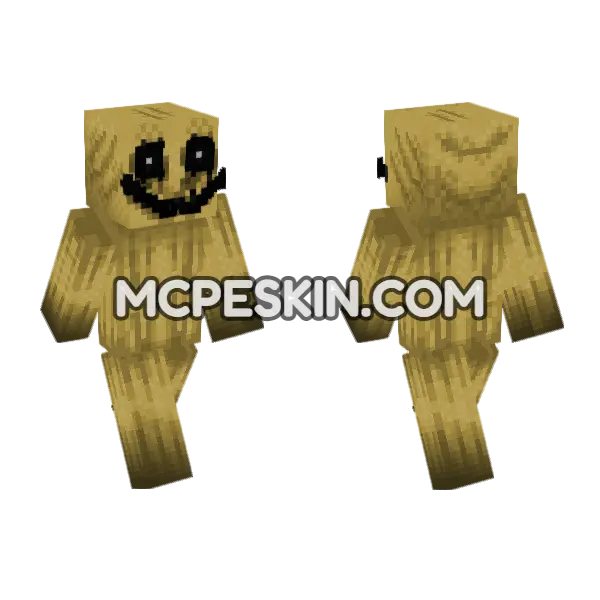 Horror Scarecrow Skin Minecraft Bedrock skin, front and back