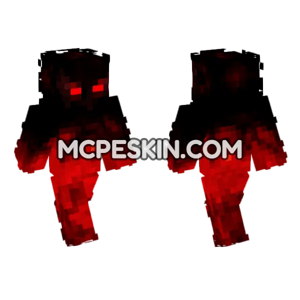 Horror Steve Minecraft Bedrock skin, front and back