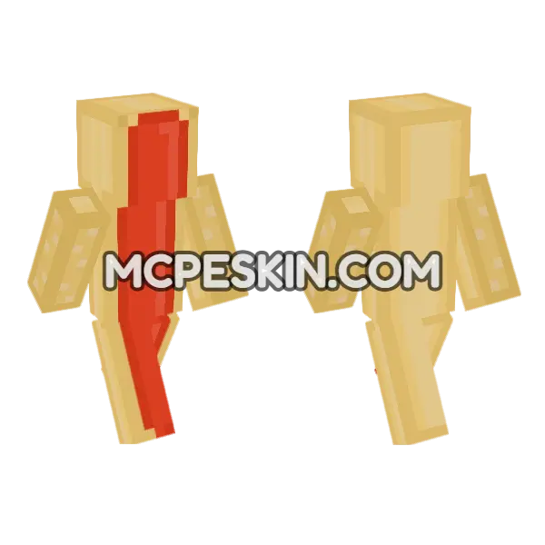 Hot Dog Skin Minecraft Bedrock skin, front and back