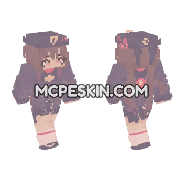 Hu Tao 5295366 Minecraft Bedrock skin, front and back