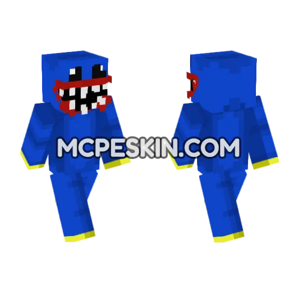 Huggy Wuggy Skin Minecraft Bedrock skin, front and back