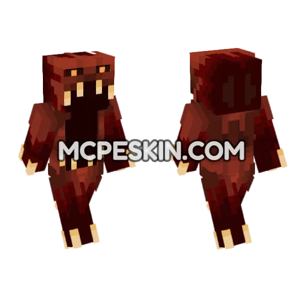 Hungry Monster Skin Minecraft Bedrock skin, front and back