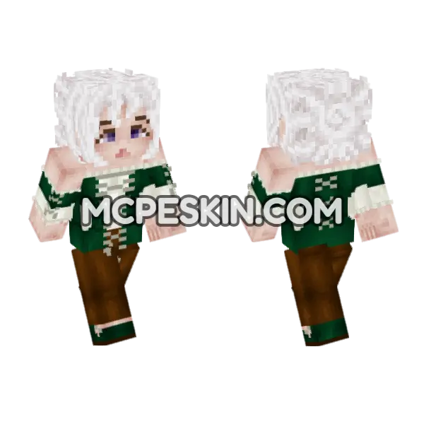 Hunter Green Elven Robes, front and back