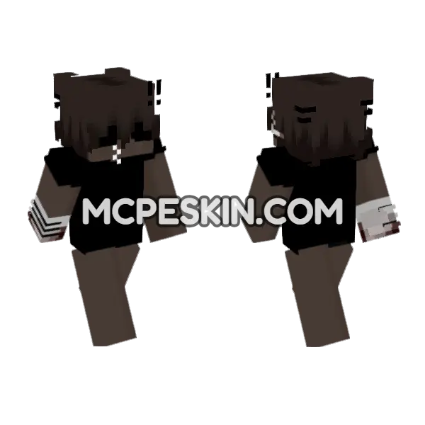Hurt Hand Minecraft Bedrock skin, front and back