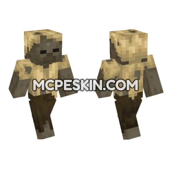 Husk Skin Minecraft Bedrock skin, front and back