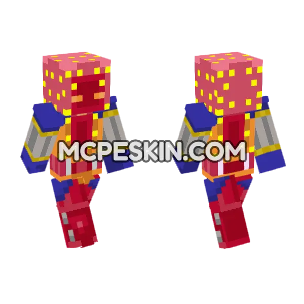 I Am A Rock Minecraft Bedrock skin, front and back