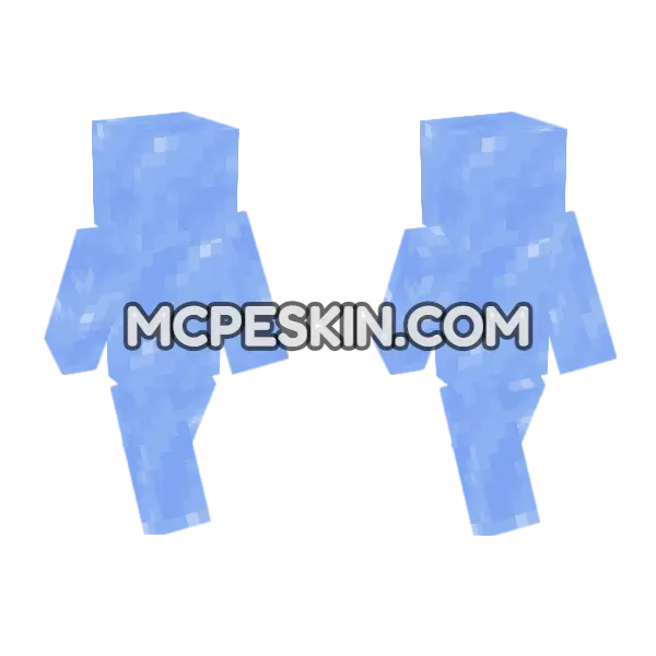 Ice Skin Minecraft Bedrock skin, front and back