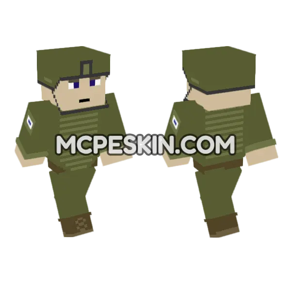 IDF Soldier Variant 1 Minecraft Bedrock skin, front and back