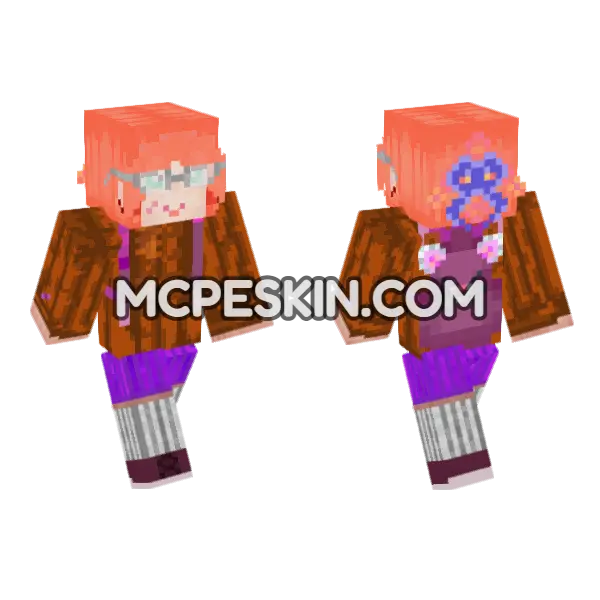 Ii Burachi Minecraft Bedrock skin, front and back