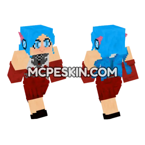 Iiburachi Rec Con Minecraft Bedrock skin, front and back