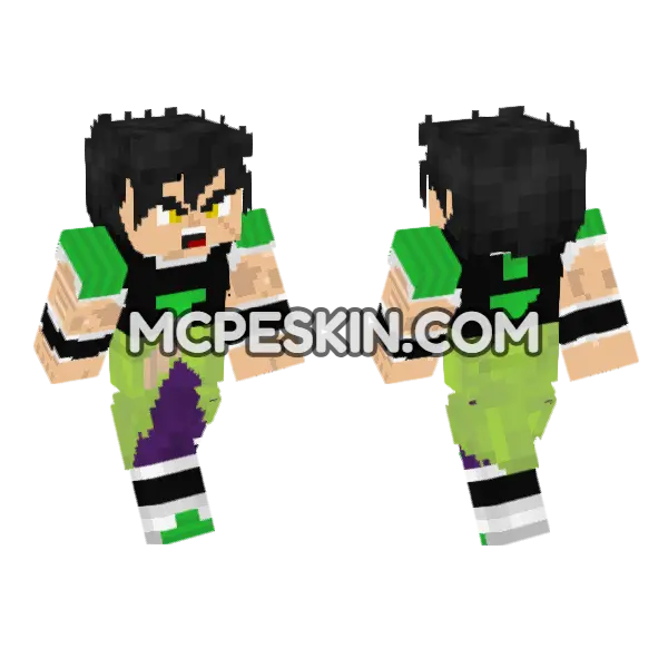 Ikari Broly Minecraft Bedrock skin, front and back