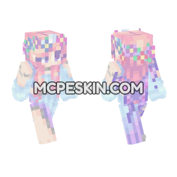 Imajesticrose Pastel Outfit Minecraft Bedrock skin, front and back