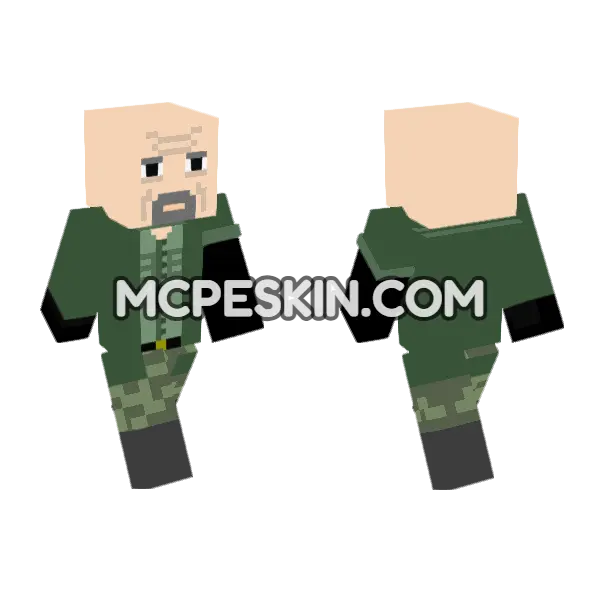 Imran Zakhaev Minecraft Bedrock skin, front and back
