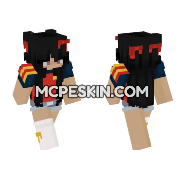 Ines Garcia Minecraft Bedrock skin, front and back