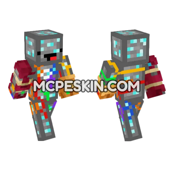 Infinite Speky Minecraft Bedrock skin, front and back