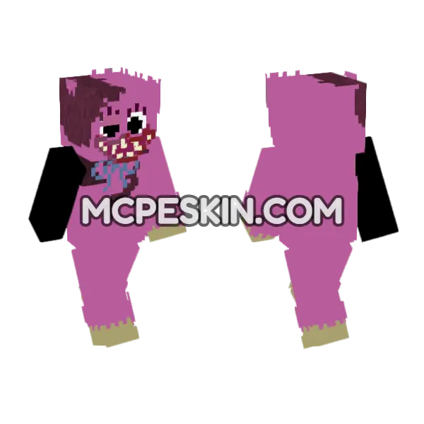 Injured Kissy Missy Minecraft Bedrock skin, front and back