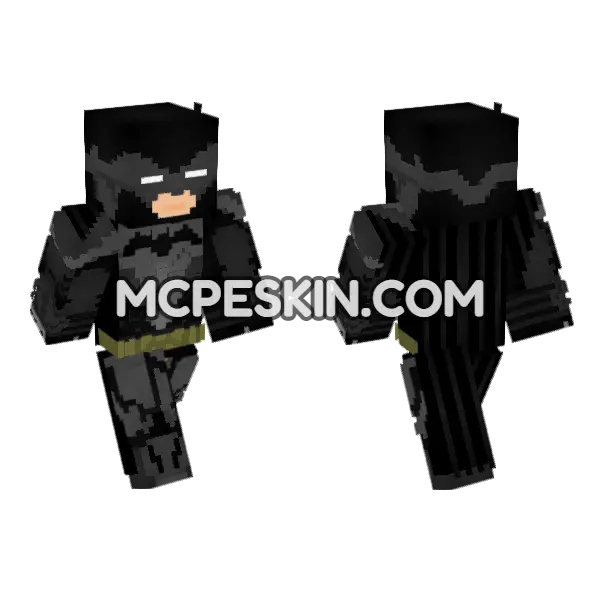 Injustice Batman Minecraft Bedrock skin, front and back