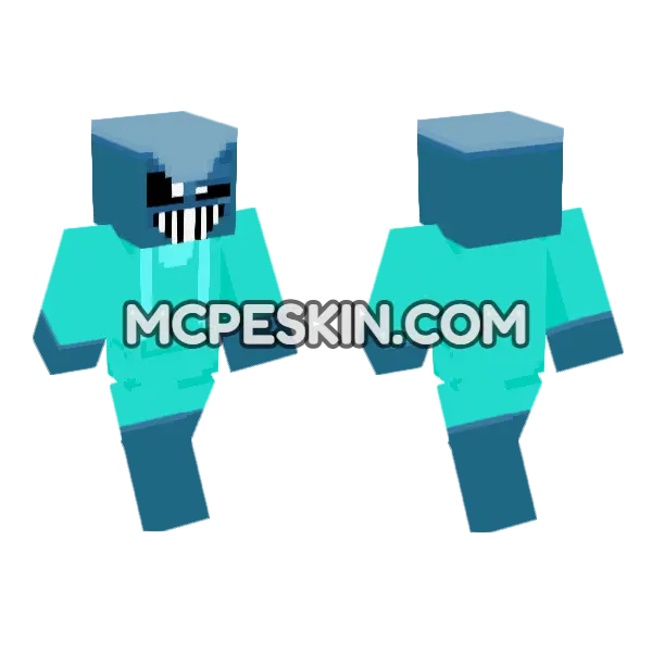 Inverse Man Minecraft Bedrock skin, front and back