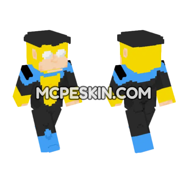 Invincible Laerafoolish Minecraft Bedrock skin, front and back