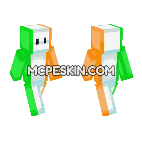 Irish Themed Skin Minecraft Bedrock skin, front and back