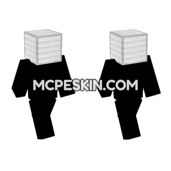 Iron Block Skin Minecraft Bedrock skin, front and back