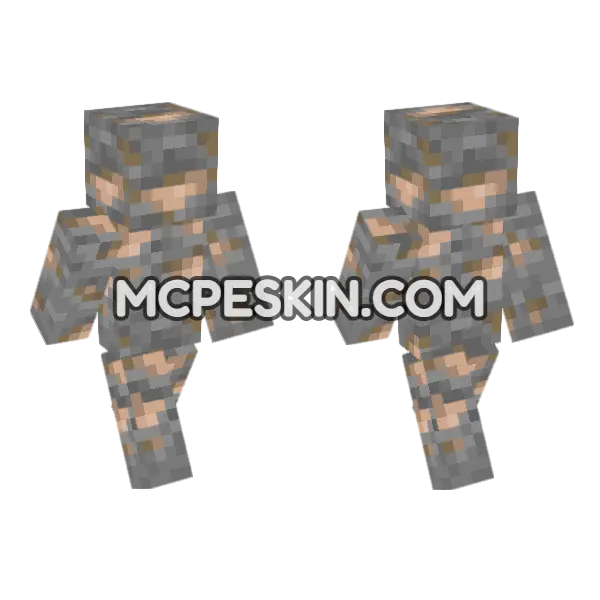 Iron Ore Skin Minecraft Bedrock skin, front and back