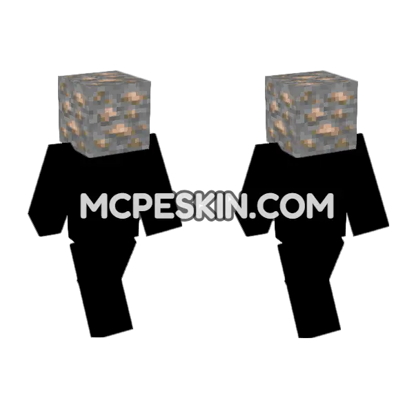Iron Ore Skin Minecraft Bedrock skin, front and back