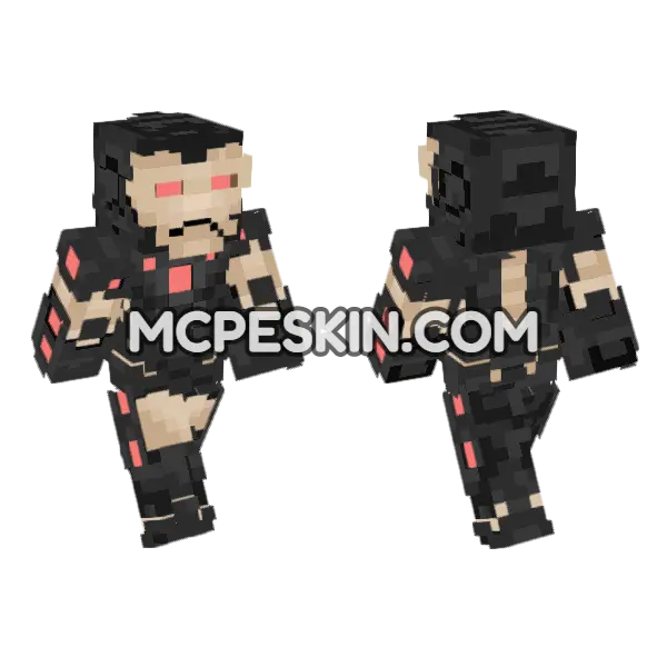 Iron Suit 6 Minecraft Bedrock skin, front and back