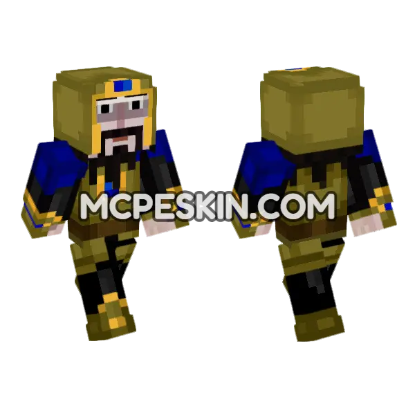 Ivor The Alchemist Minecraft Bedrock skin, front and back