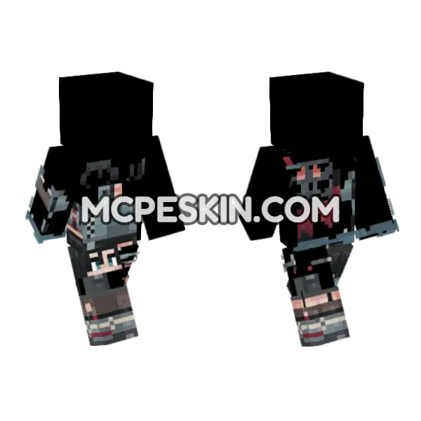 Jane Doe Minecraft Bedrock skin, front and back