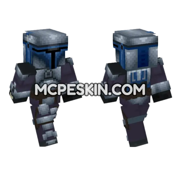 Jango Fett Skin Minecraft Bedrock skin, front and back