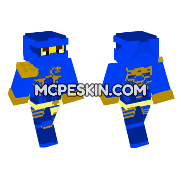Jay S Mech Pilot Suit Minecraft Bedrock skin, front and back