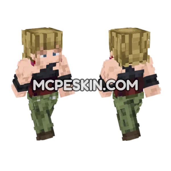 Jean Pierre Polnareff Ova Minecraft Bedrock skin, front and back