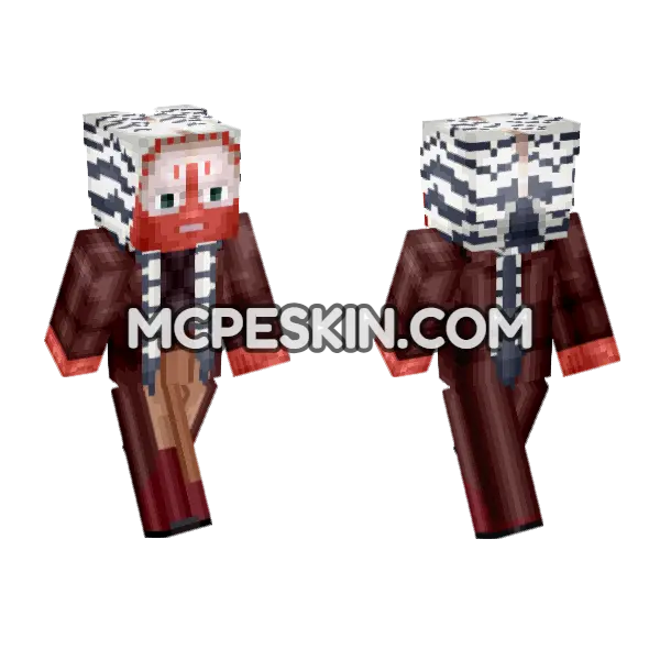 Jedi Master Shaak Ti Minecraft Bedrock skin, front and back