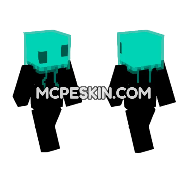 Jelly O Fish Minecraft Bedrock skin, front and back