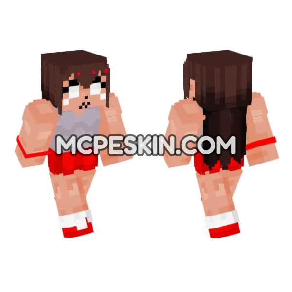 Jenna After Transform Minecraft Bedrock skin, front and back