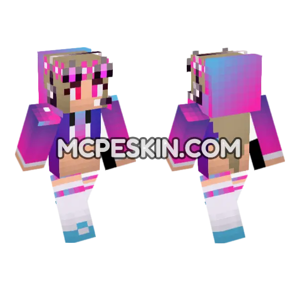 Jenny Addon Skin Minecraft Bedrock skin, front and back