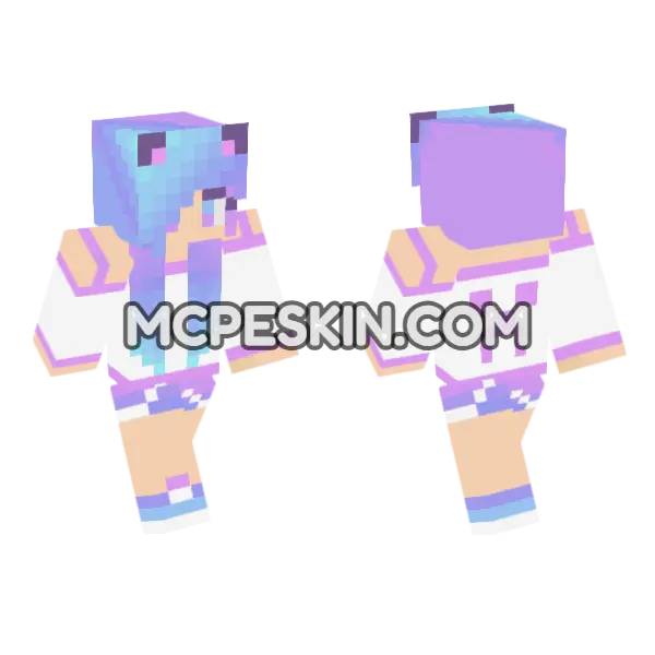 Jenny Addon Skin Minecraft Bedrock skin, front and back
