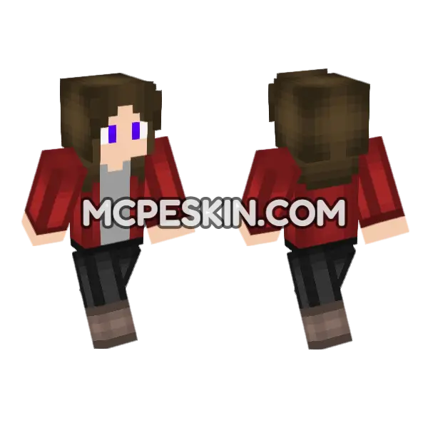 Jenny Addon Skin Minecraft Bedrock skin, front and back