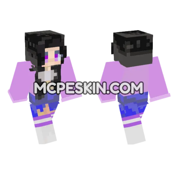 Jenny Addon Skin Minecraft Bedrock skin, front and back