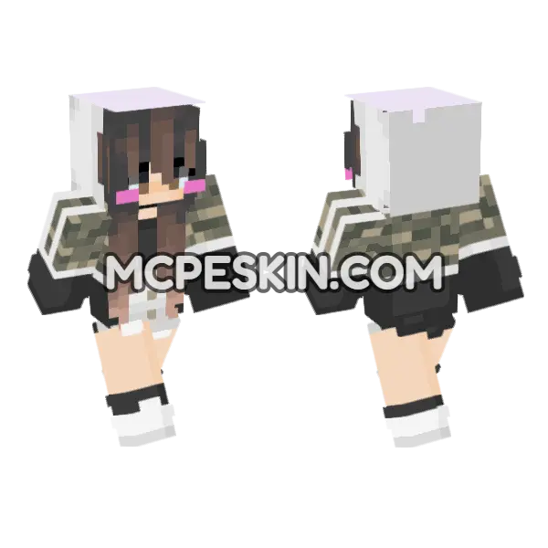 Jenny Addon Skin Minecraft Bedrock skin, front and back
