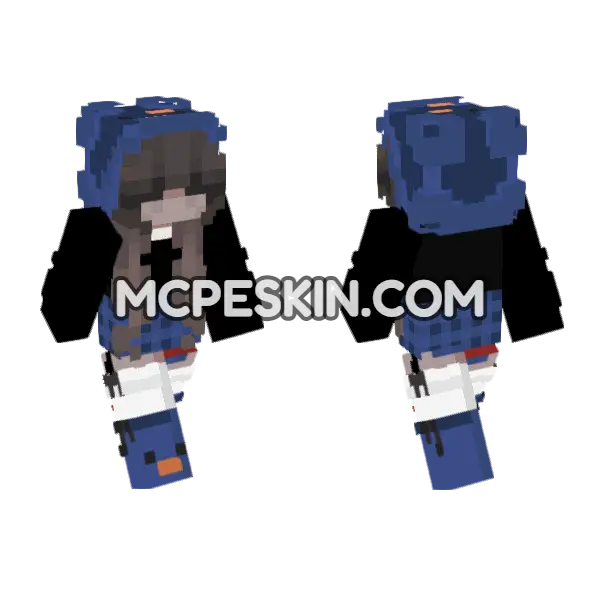 Jenny Addon Skin Minecraft Bedrock skin, front and back