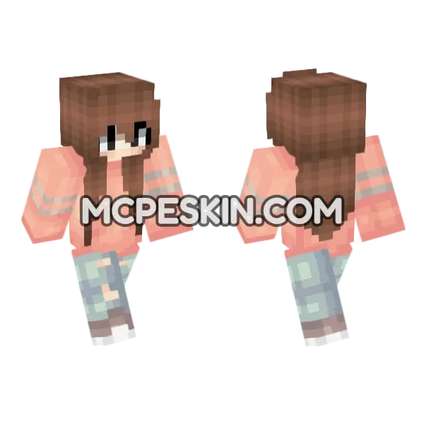 Jenny Addon Skin Minecraft Bedrock skin, front and back