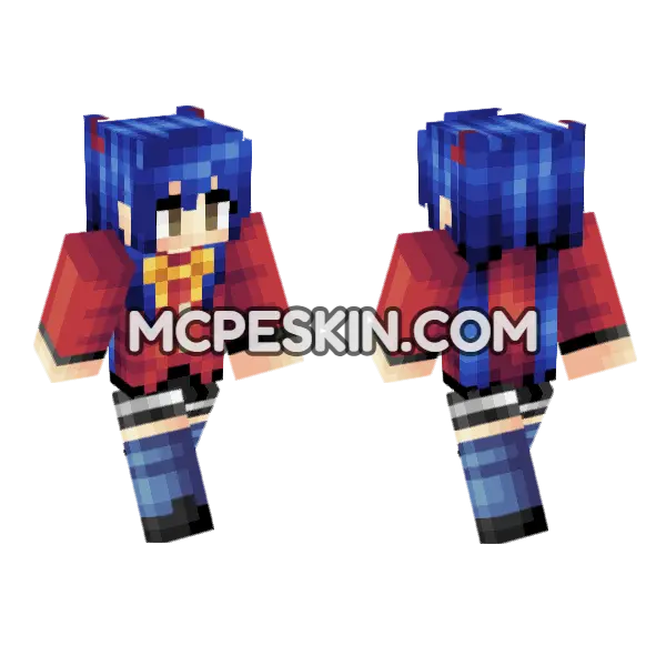Jenny Addon Skin Minecraft Bedrock skin, front and back
