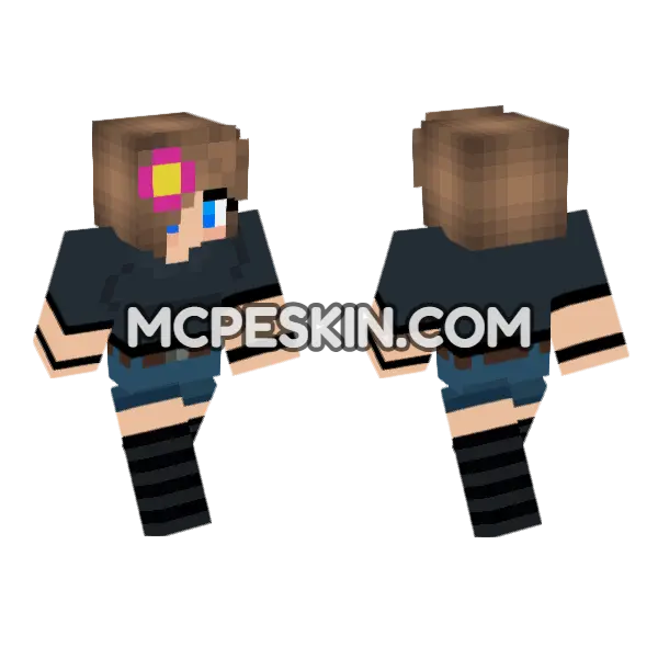 Jenny Addon Skin Minecraft Bedrock skin, front and back