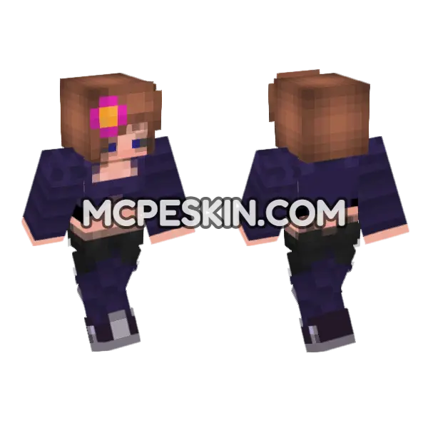 Jenny Addon Skin Minecraft Bedrock skin, front and back