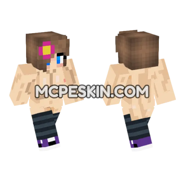 Jenny Addon Skin Minecraft Bedrock skin, front and back