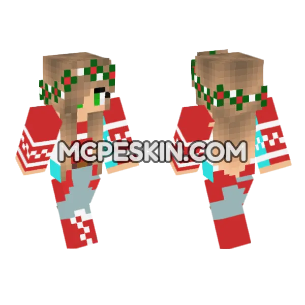 Jenny Addon Skin Minecraft Bedrock skin, front and back