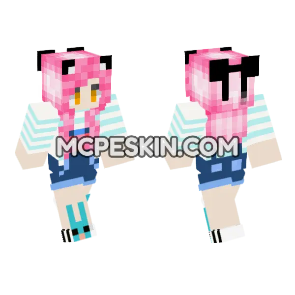 Jenny Addon Skin Minecraft Bedrock skin, front and back