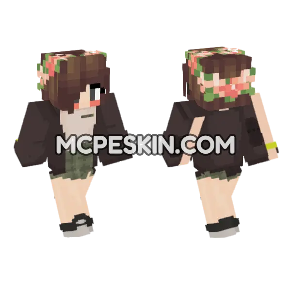 Jenny Addon Skin Minecraft Bedrock skin, front and back